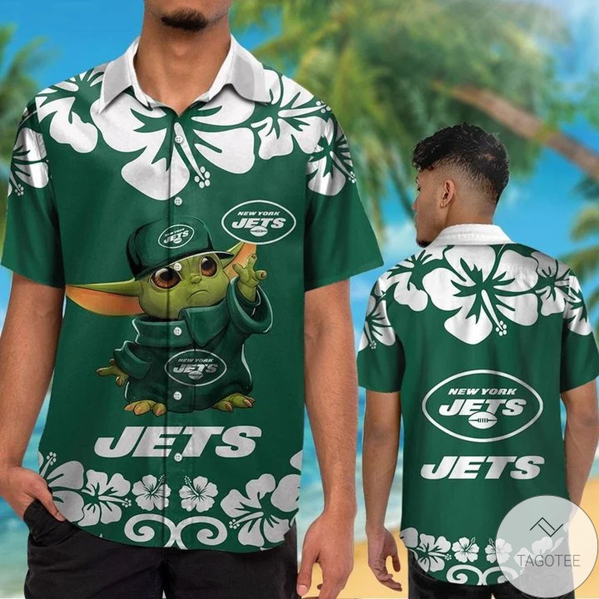 New York Jets Baby Yoda Hawaiian Shirt New York Jets Baby Yoda Hawaiian Shirt