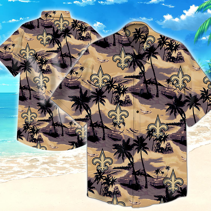 New Orleans Saints Nfl Hawaiian Shirt Summer Button Up New Orleans Saints Nfl Hawaiian Shirt Summer Button Up