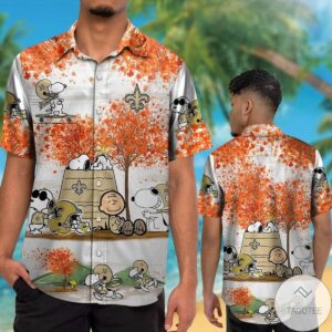 New Orleans Saints Snoopy Autumn Hawaiian Shirt- Tagotee