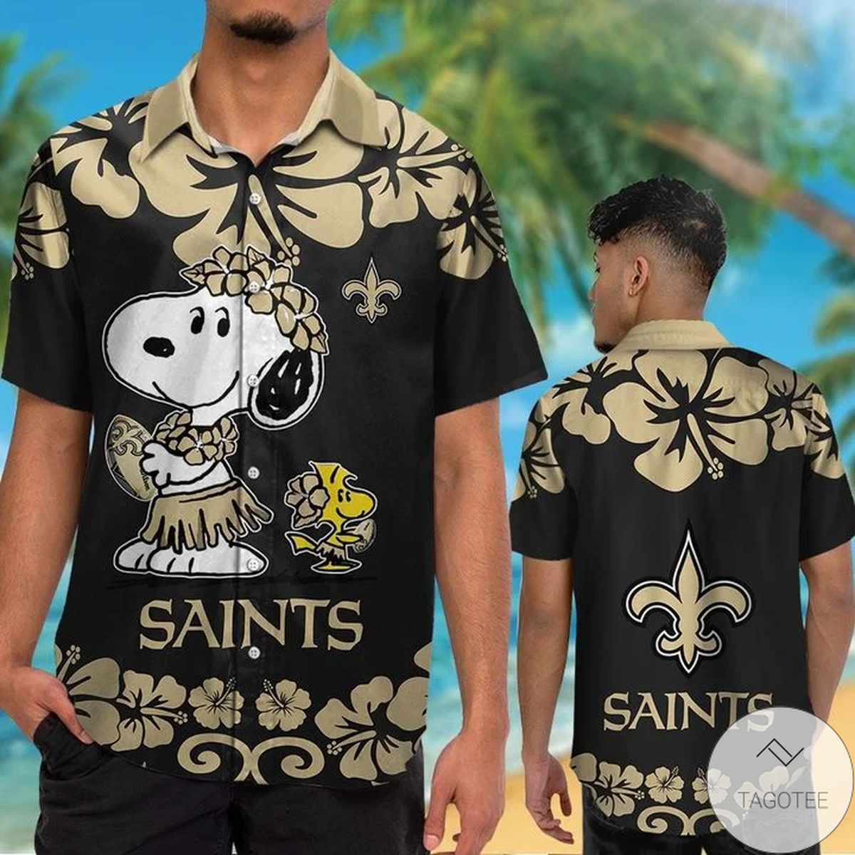 New Orleans Saints & Snoopy Hawaiian Shirt New Orleans Saints & Snoopy Hawaiian Shirt