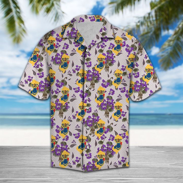 New Jersey Violet Hawaiian Shirt Summer Button Up New Jersey Violet Hawaiian Shirt Summer Button Up
