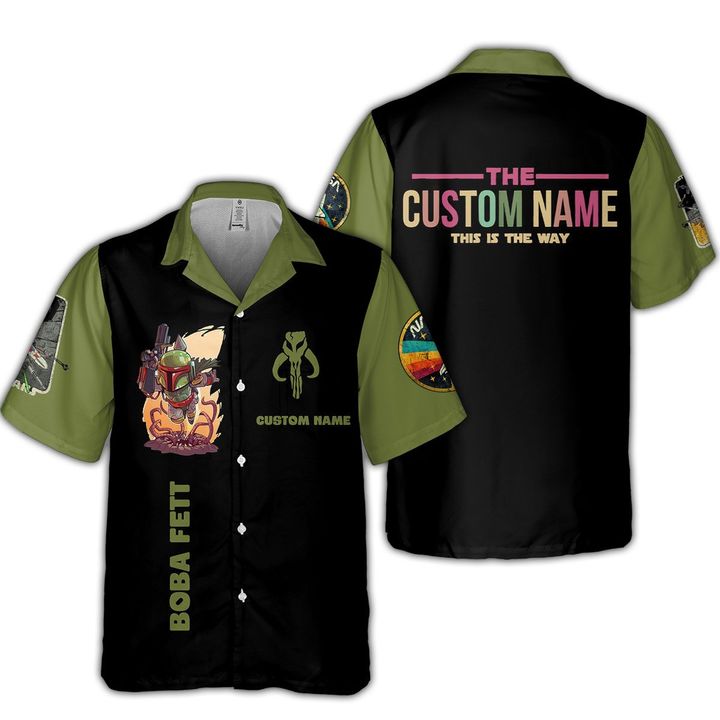 Personalized Star Wars Boba Fett Hawaiian Shirt Personalized Star Wars Boba Fett Hawaiian Shirt