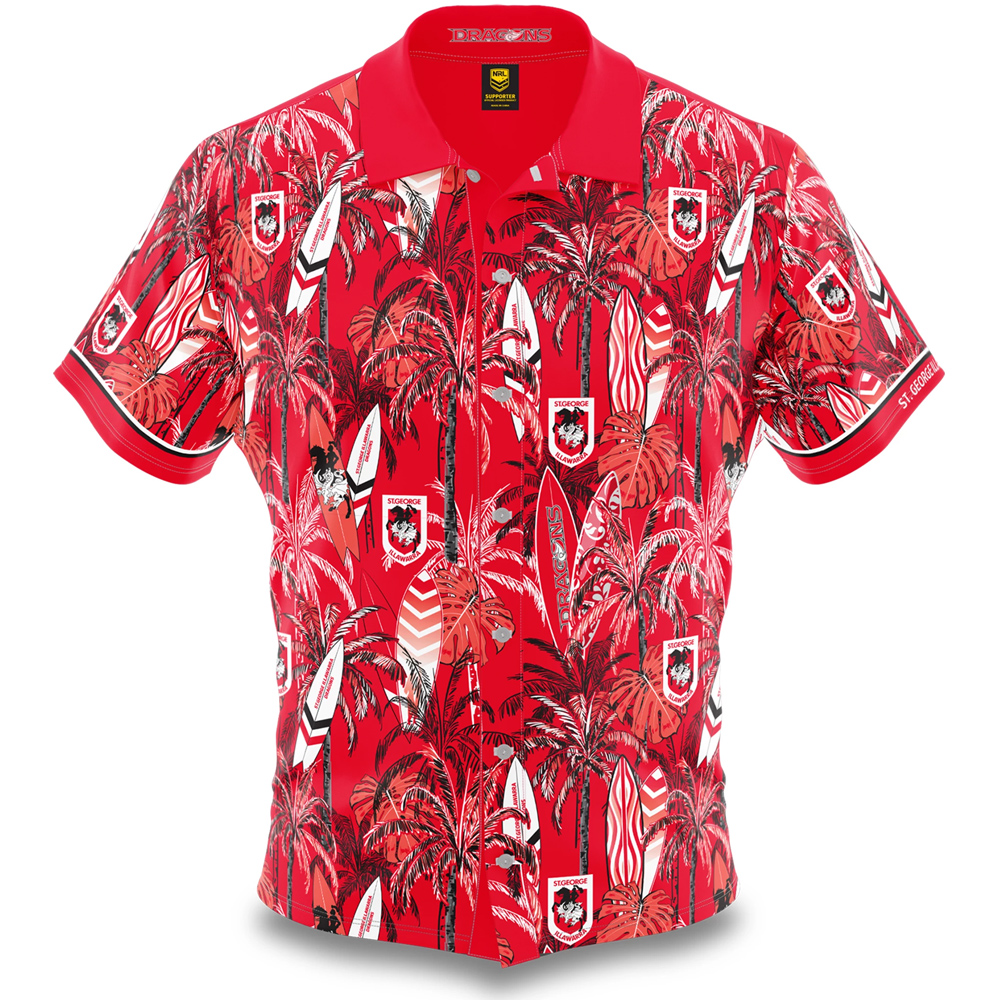 Personalized St. George Illawarra Dragons Hawaiian Shirt Personalized St. George Illawarra Dragons Hawaiian Shirt