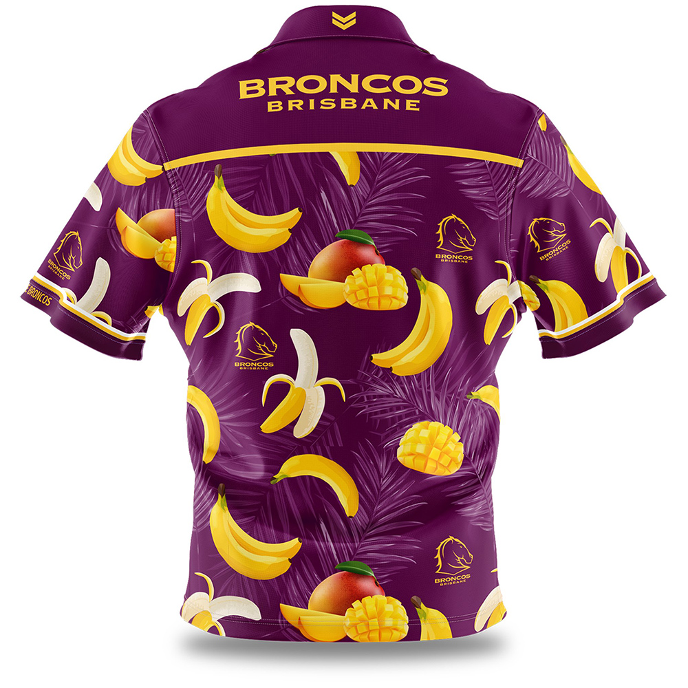 Personalized Brisbane Broncos Tropical Fruit Hawaiian Shirt Personalized Brisbane Broncos Tropical Fruit Hawaiian Shirt