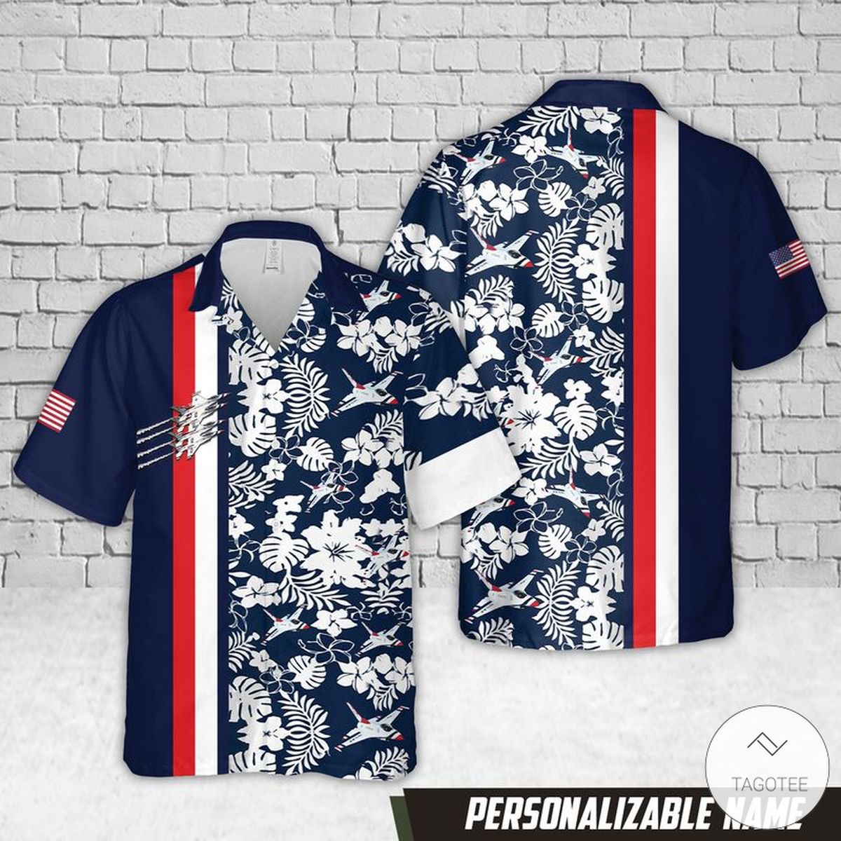 Personalized Air Force Thunderbirds Hawaiian Shirt Personalized Air Force Thunderbirds Hawaiian Shirt