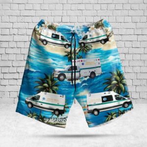Pennsylvania Central Bucks Ems Ambulance Hawaiian Shirt