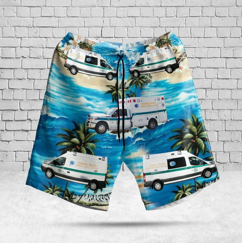 Pennsylvania Central Bucks Ems Ambulance Hawaiian Shirt Pennsylvania Central Bucks Ems Ambulance Hawaiian Shirt