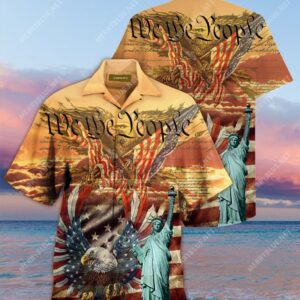Patriotism American Flag Eagle All Over Printed Hawaiian Shirt