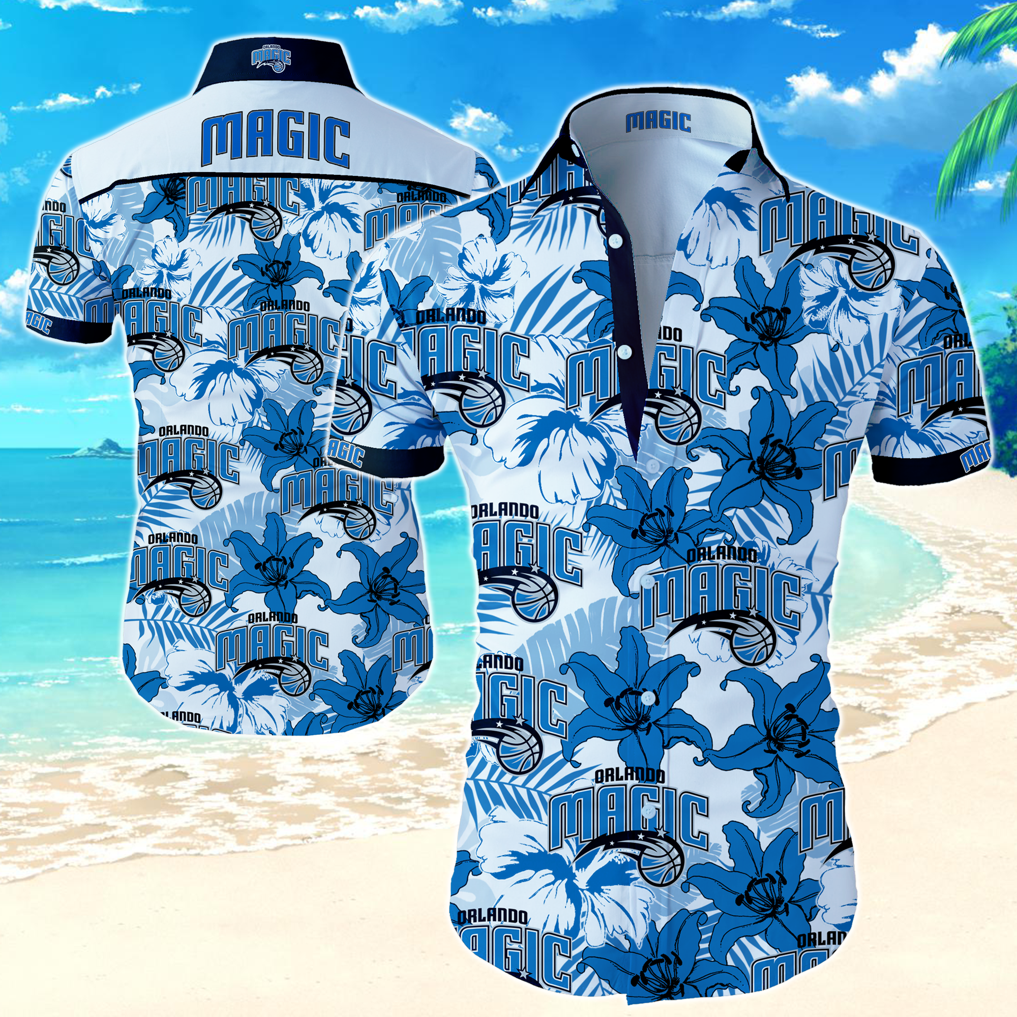 Orlando Magic Hawaiian Shirt Summer Button Up Orlando Magic Hawaiian Shirt Summer Button Up