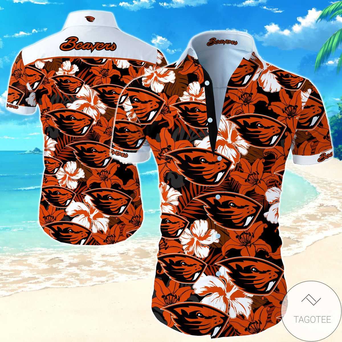 Oregon State Beavers Hawaiian Shirt Oregon State Beavers Hawaiian Shirt