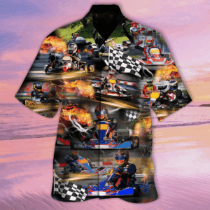 On A Karting Track Hawaiian Shirt