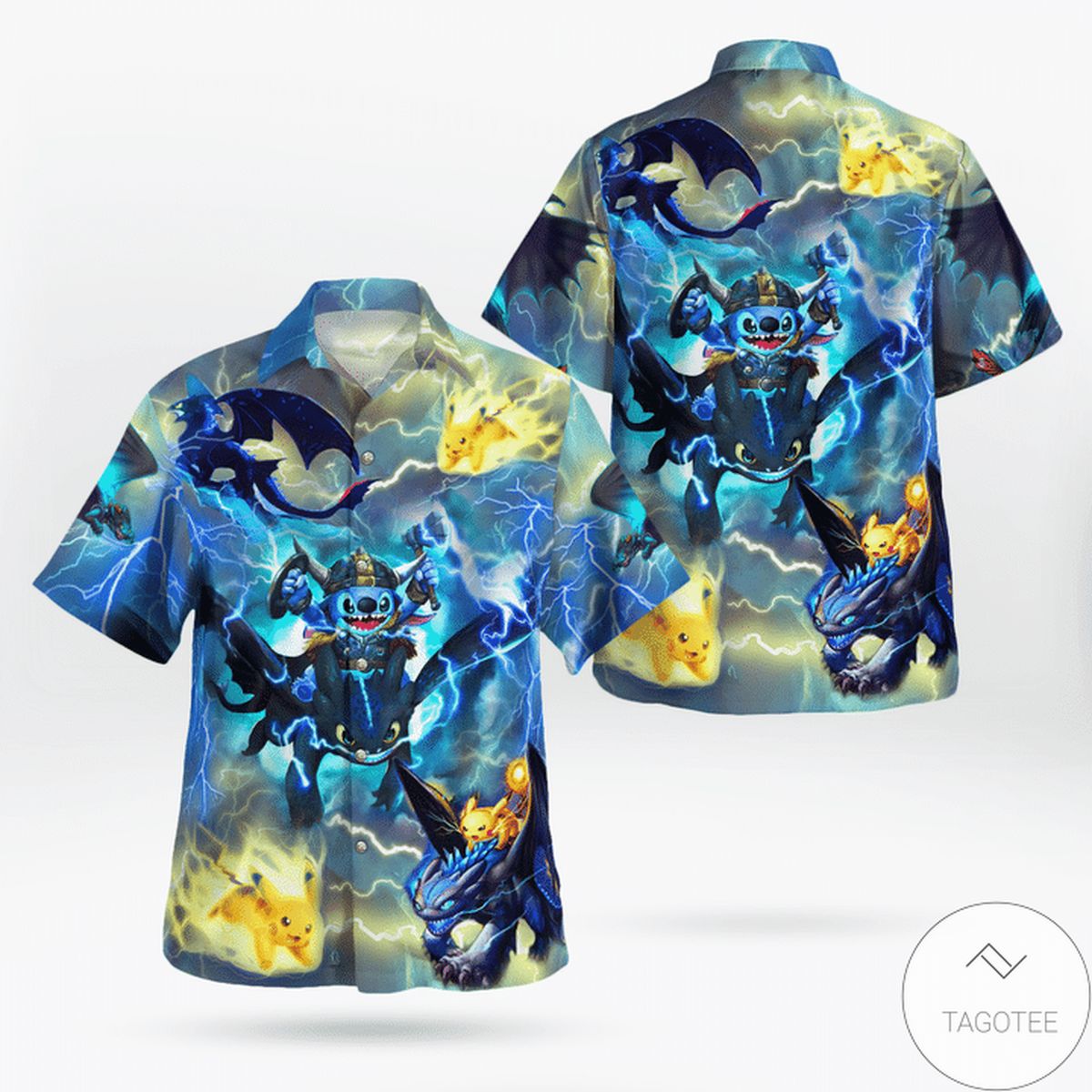 On The Sky Night Fury Stick Hawaiian Shirt On The Sky Night Fury Stick Hawaiian Shirt