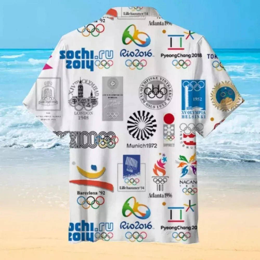 Olympic Games Short Sleeve Hawaiian Shirt Olympic Games Short Sleeve Hawaiian Shirt