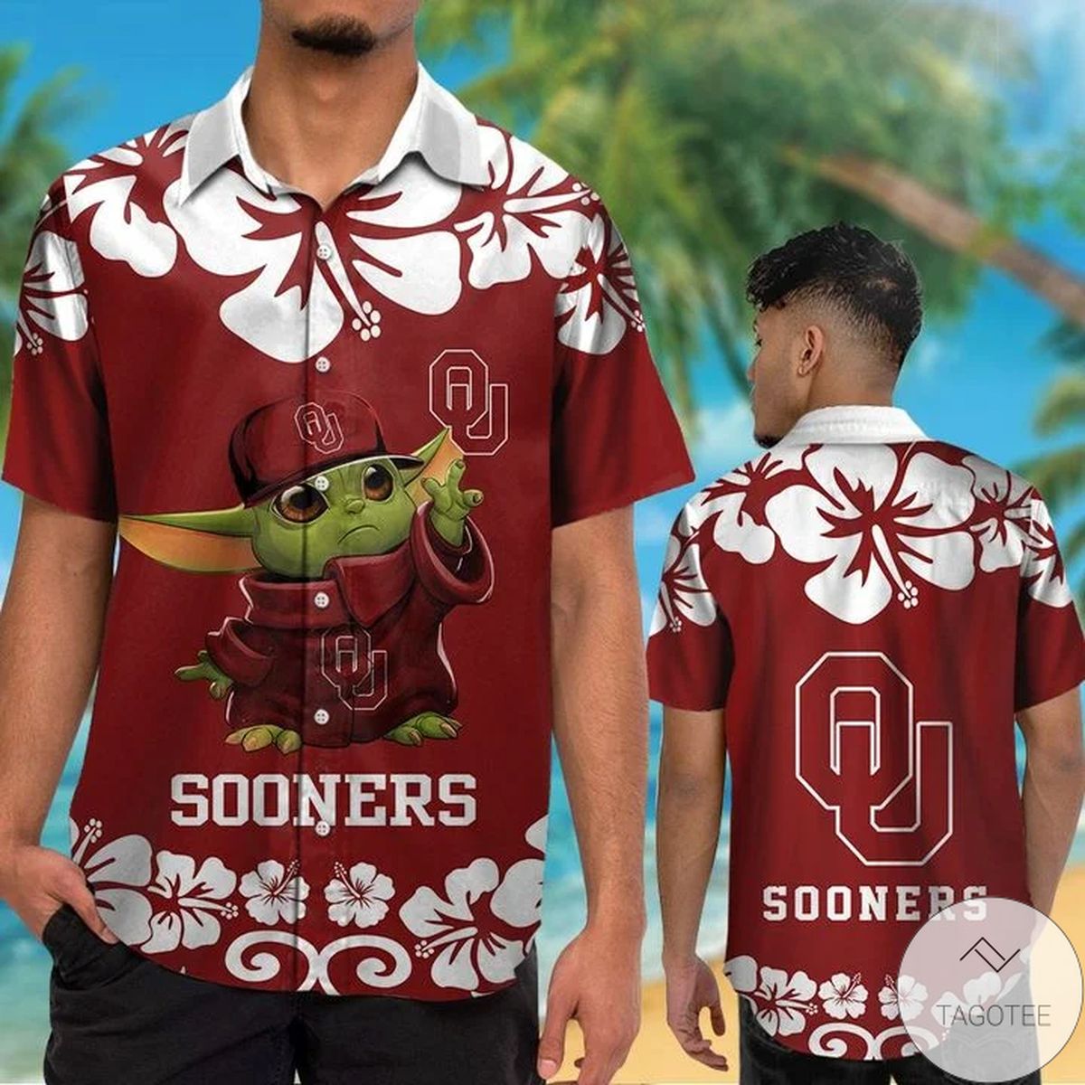 Oklahoma Sooners Baby Yoda Hawaiian Shirt Oklahoma Sooners Baby Yoda Hawaiian Shirt