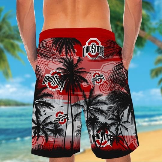 Ohio State Buckeyes Tropical Hawaiian Shirt Short Ohio State Buckeyes Tropical Hawaiian Shirt Short
