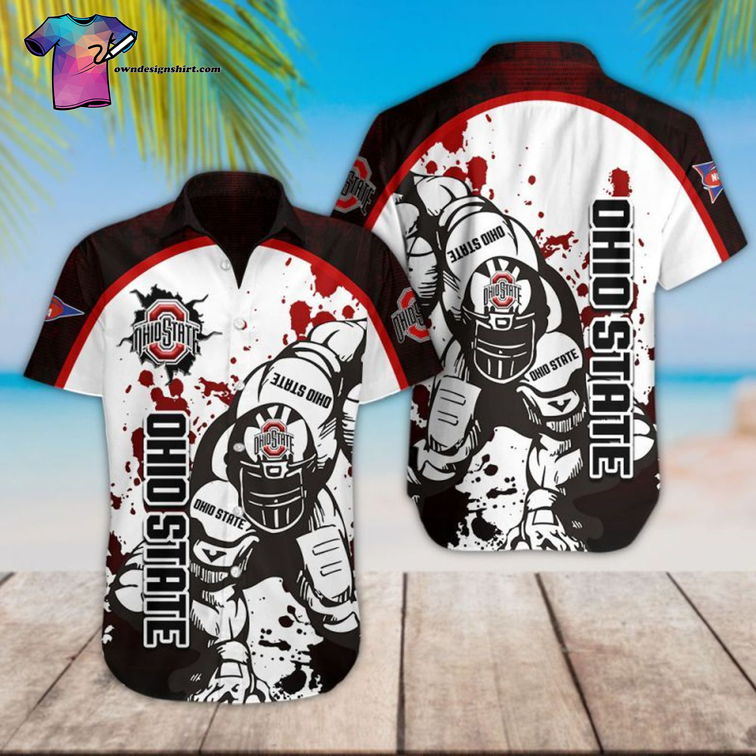 Ohio State Buckeyes Football Player Hawaiian Shirt Ohio State Buckeyes Football Player Hawaiian Shirt