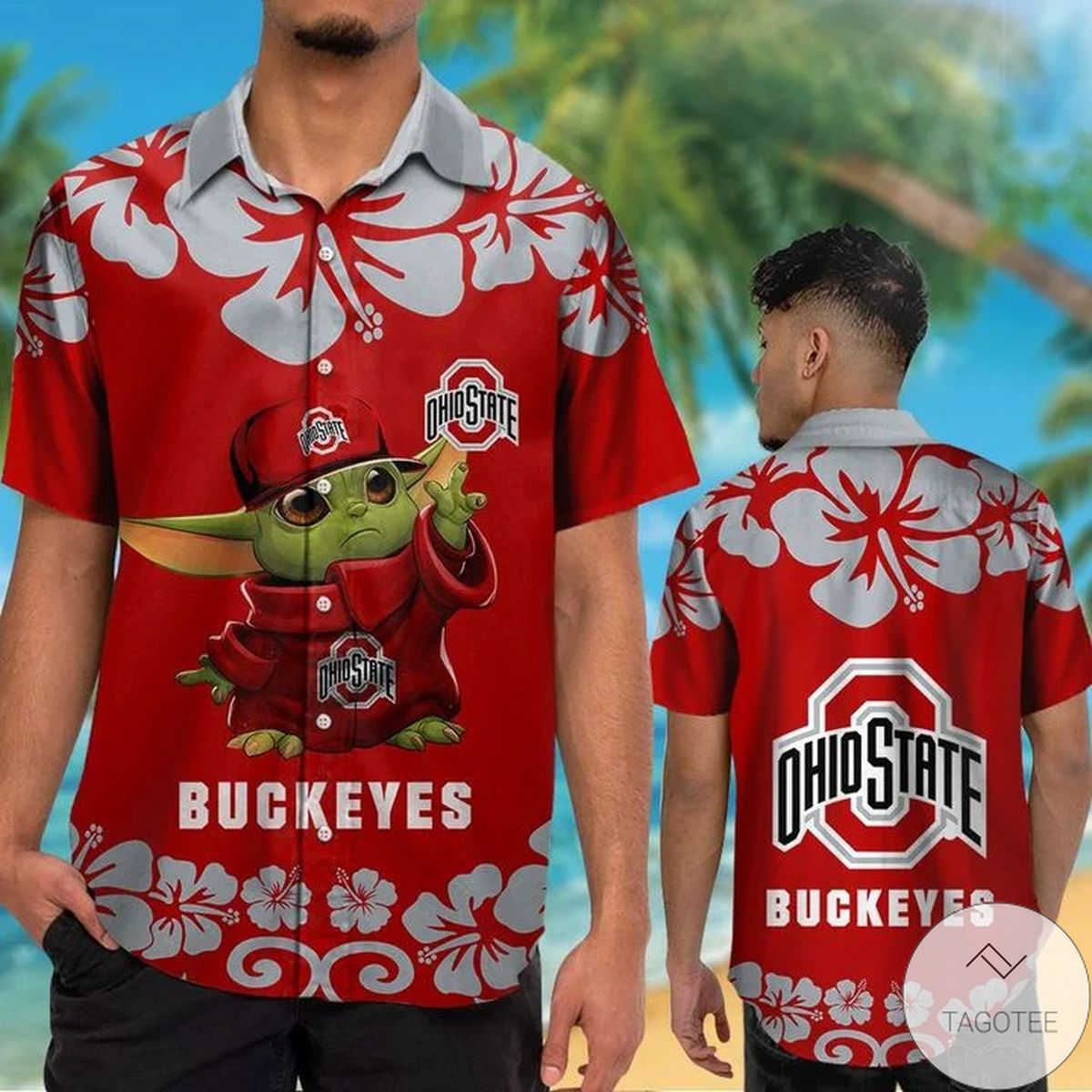 Ohio State Buckeyes Baby Yoda Hawaiian Shirt Ohio State Buckeyes Baby Yoda Hawaiian Shirt