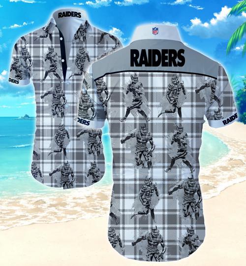 Oakland Raiders Flower Hawaiian Shirt Summer Button Up Oakland Raiders Flower Hawaiian Shirt Summer Button Up