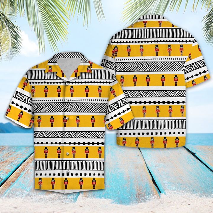 Nutcracker Pattern Hawaiian Shirt Summer Button Up Nutcracker Pattern Hawaiian Shirt Summer Button Up
