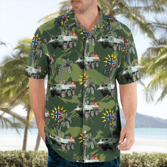 Norwegian Army Sisu Xa-185 Hawaiian Shirt Norwegian Army Sisu Xa-185 Hawaiian Shirt