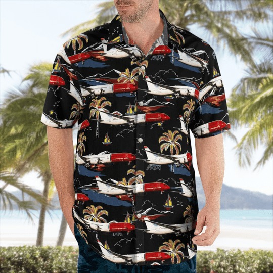 Norwegian Boeing 787-9 Dreamliner Hawaiian Shirt Norwegian Boeing 787-9 Dreamliner Hawaiian Shirt