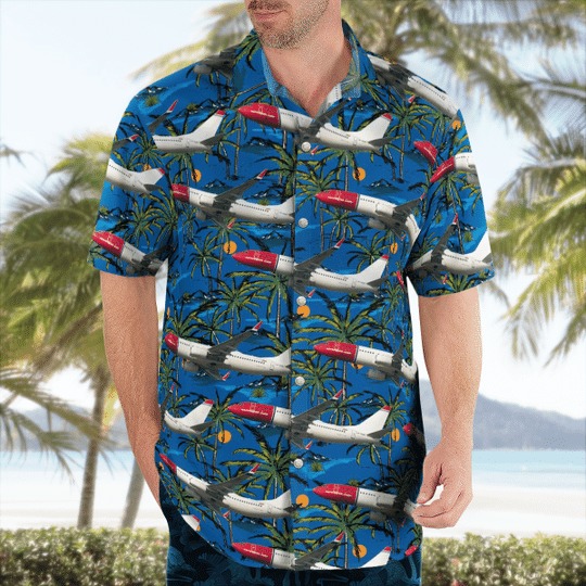 Norwegian Boeing 737-81P Hawaiian Shirt Norwegian Boeing 737-81P Hawaiian Shirt
