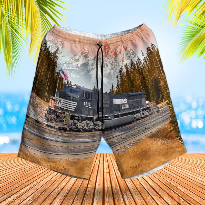 Norfolk Southern Railway Sd80Mac Hawaiian Shirt Norfolk Southern Railway Sd80Mac Hawaiian Shirt
