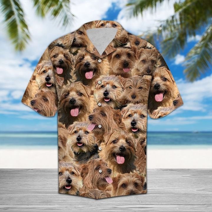 Norfolk Terrier Hawaiian Shirt Summer Button Up Norfolk Terrier Hawaiian Shirt Summer Button Up
