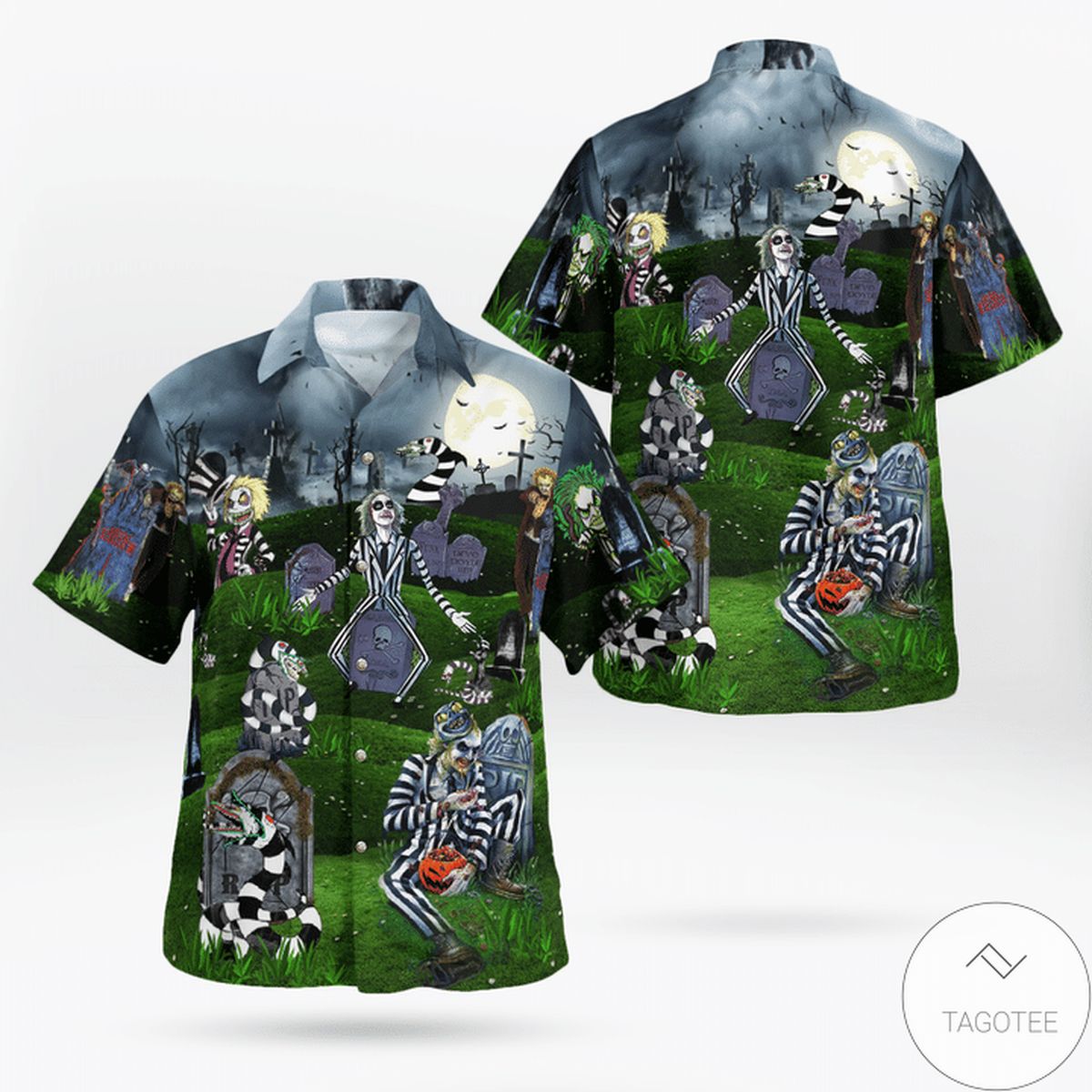 Never Trust The Living Amazing Beetlejuice Hawaiian Shirt Never Trust The Living Amazing Beetlejuice Hawaiian Shirt