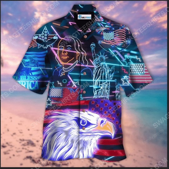 Neon Bless American Summer Vacation Hawaiian Shirt Neon Bless American Summer Vacation Hawaiian Shirt