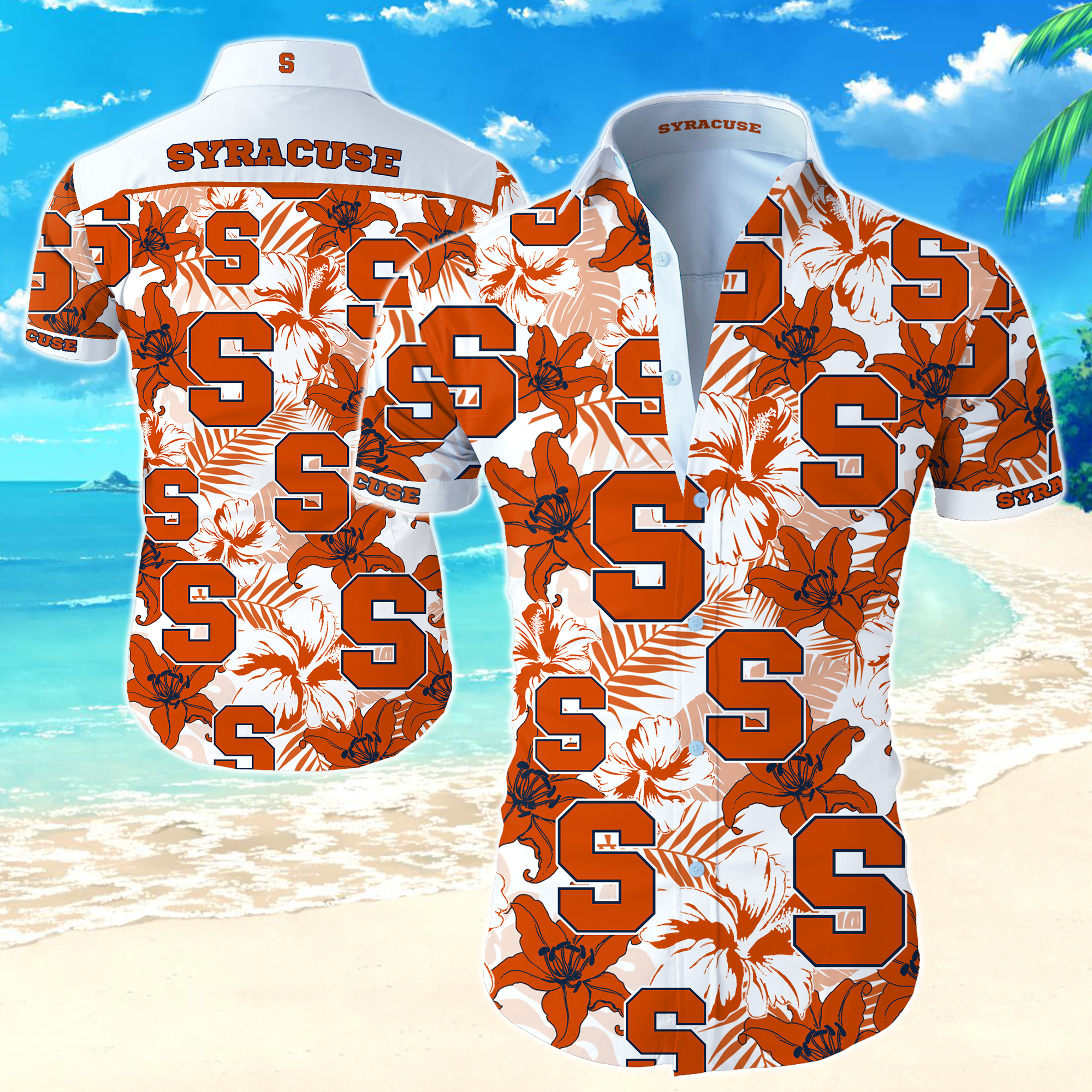Ncaa Syracuse Orange Hawaiian Shirt Summer Button Up Ncaa Syracuse Orange Hawaiian Shirt Summer Button Up