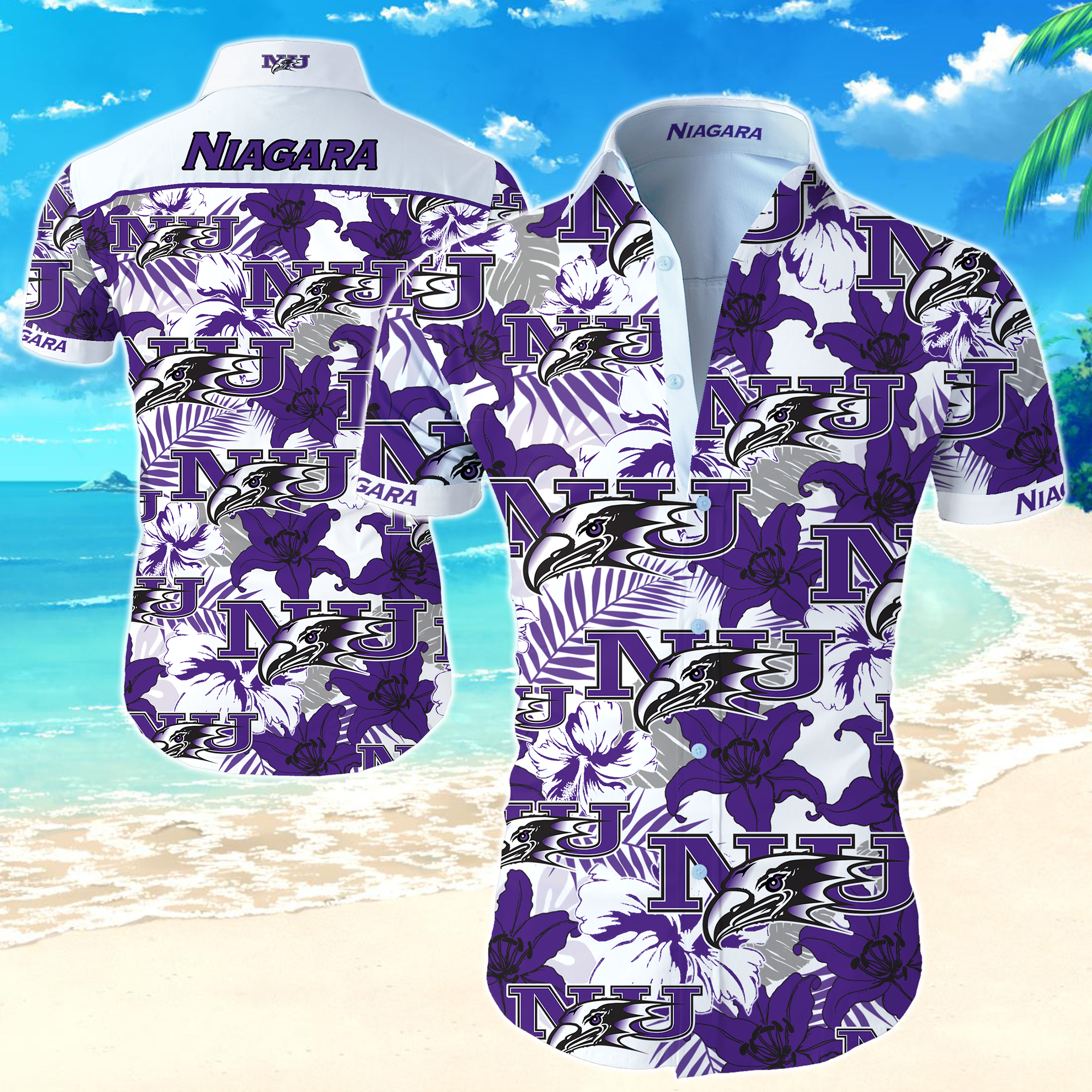 Ncaa Niagara Purple Eagles Hawaiian Shirt Summer Button Up Ncaa Niagara Purple Eagles Hawaiian Shirt Summer Button Up