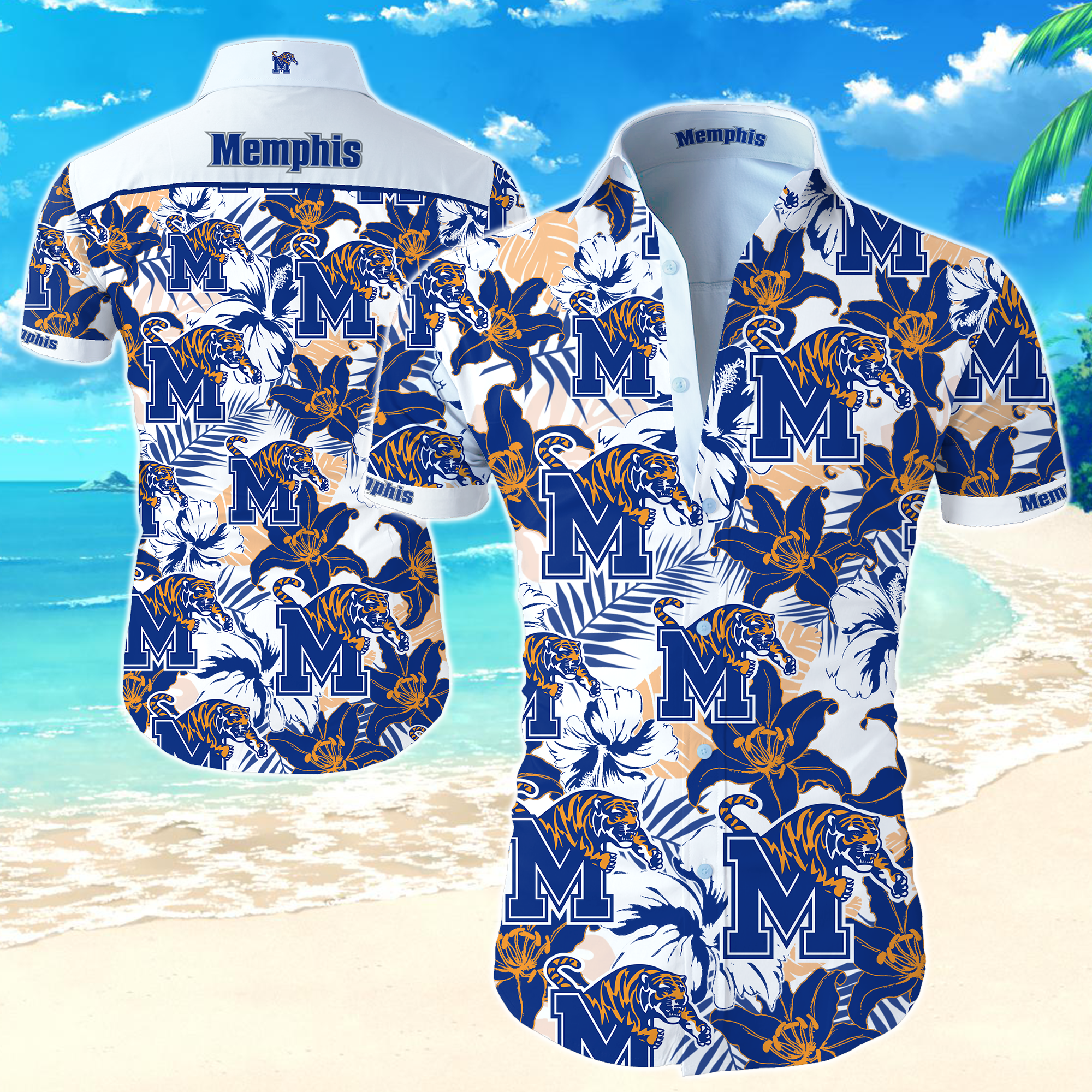 Ncaa Memphis Tigers Hawaiian Shirt Summer Button Up Ncaa Memphis Tigers Hawaiian Shirt Summer Button Up