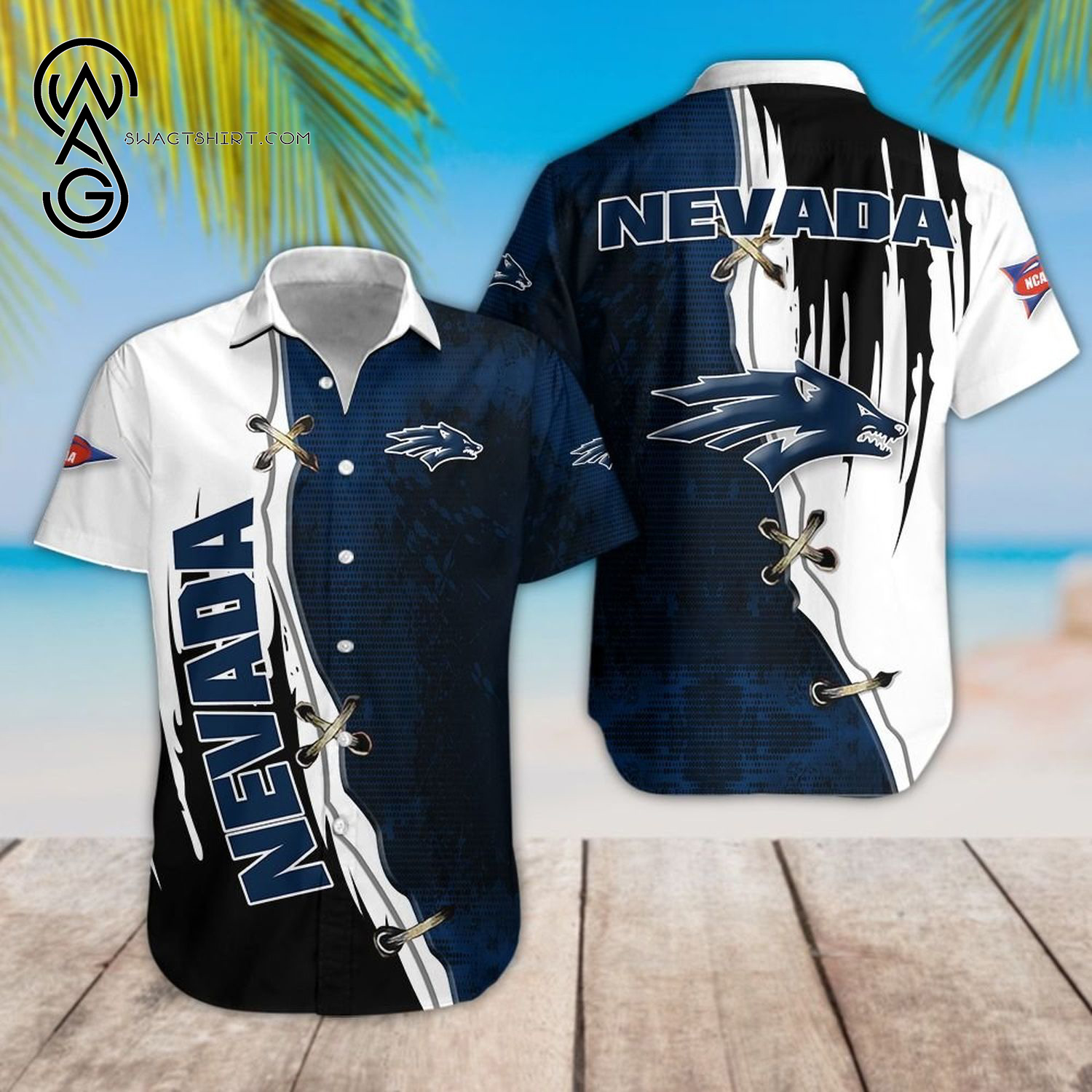 Ncaa Nevada Wolf Pack Sport Team Hawaiian Shirt Ncaa Nevada Wolf Pack Sport Team Hawaiian Shirt