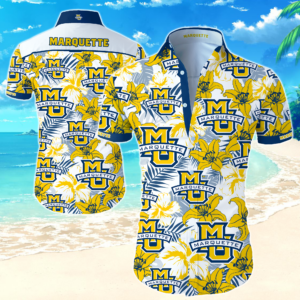 Ncaa Marquette Golden Eagles Hawaiian Shirt Summer Button Up