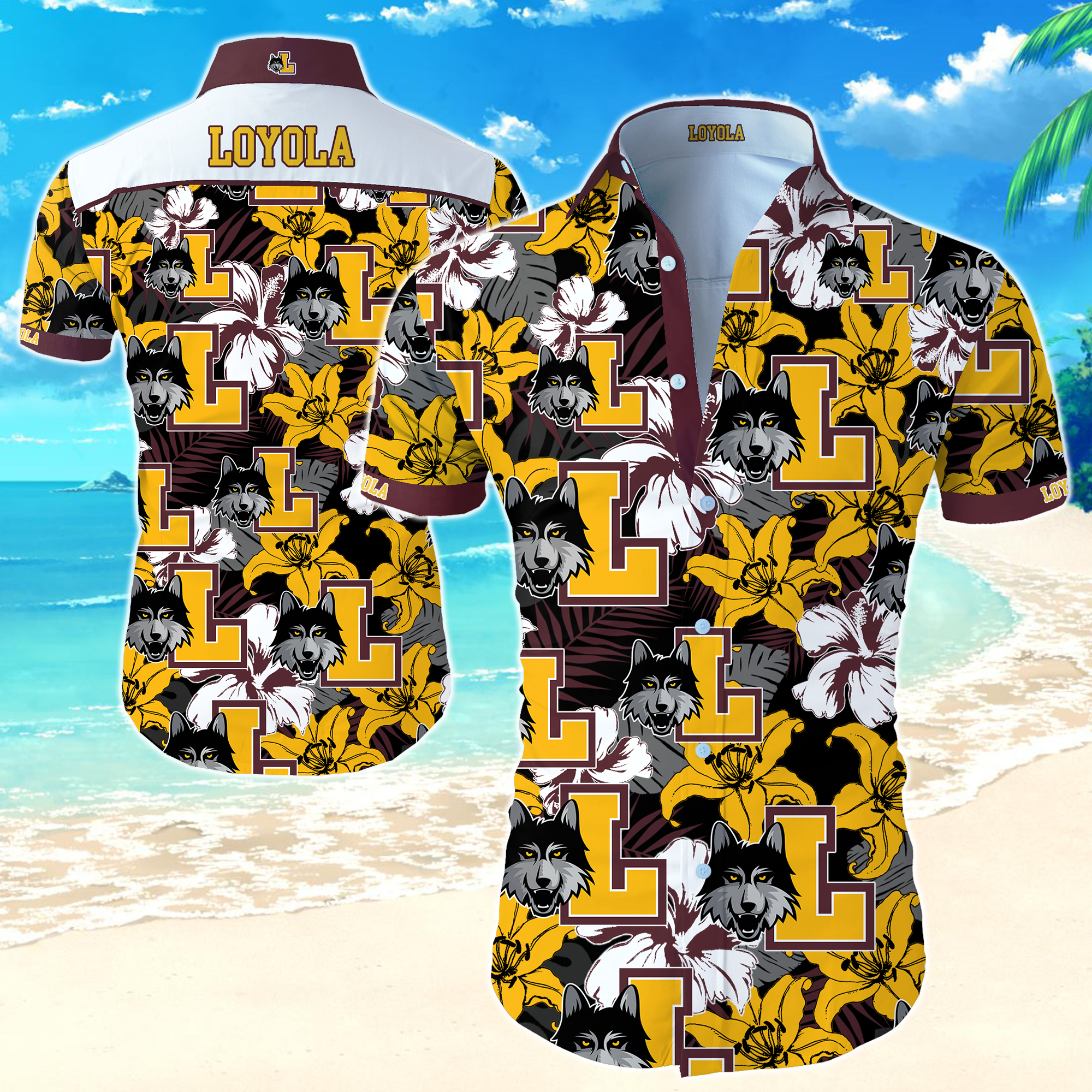 Ncaa Loyola Ramblers Hawaiian Shirt Summer Button Up Ncaa Loyola Ramblers Hawaiian Shirt Summer Button Up
