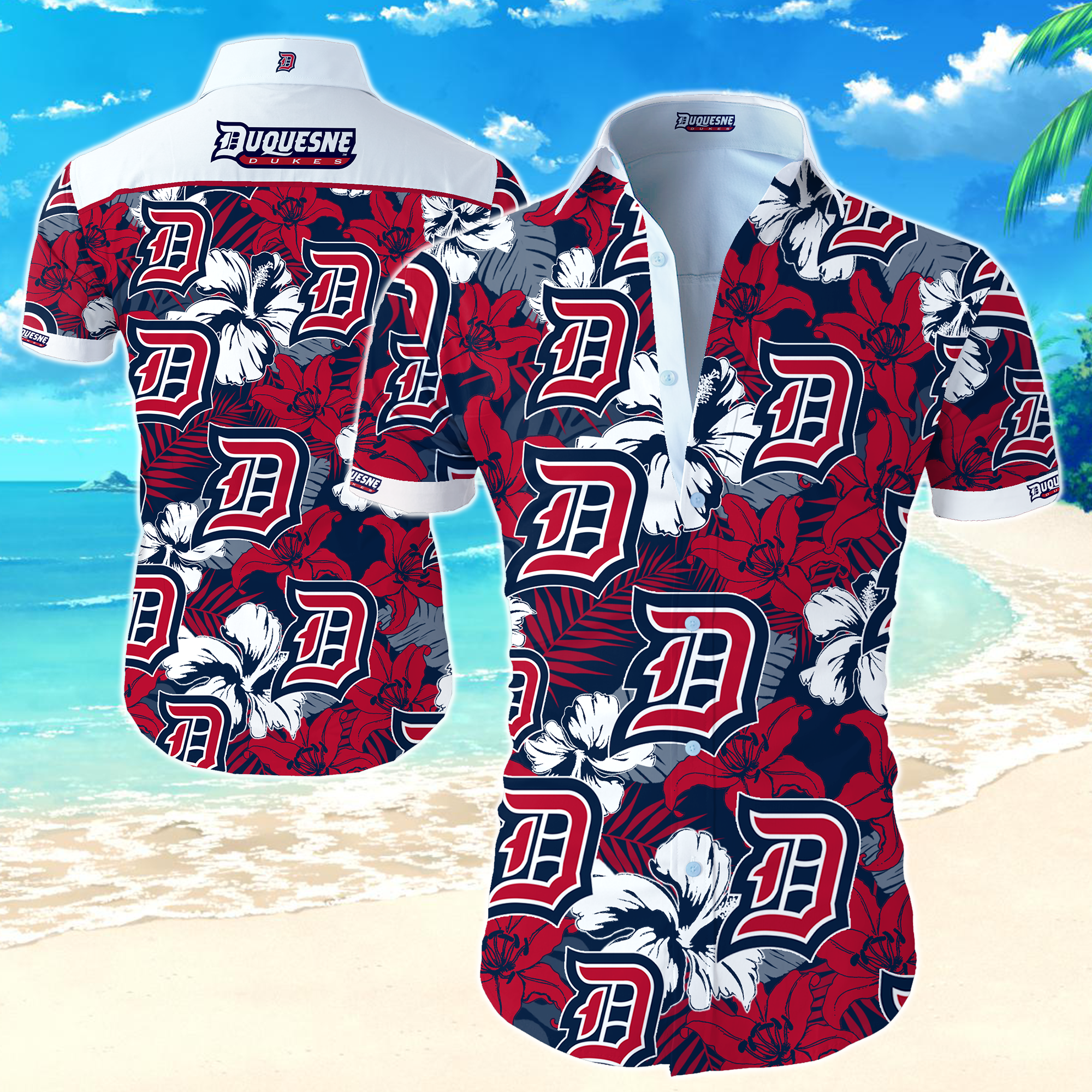 Ncaa Duquesne Dukes Hawaiian Shirt Summer Button Up Ncaa Duquesne Dukes Hawaiian Shirt Summer Button Up