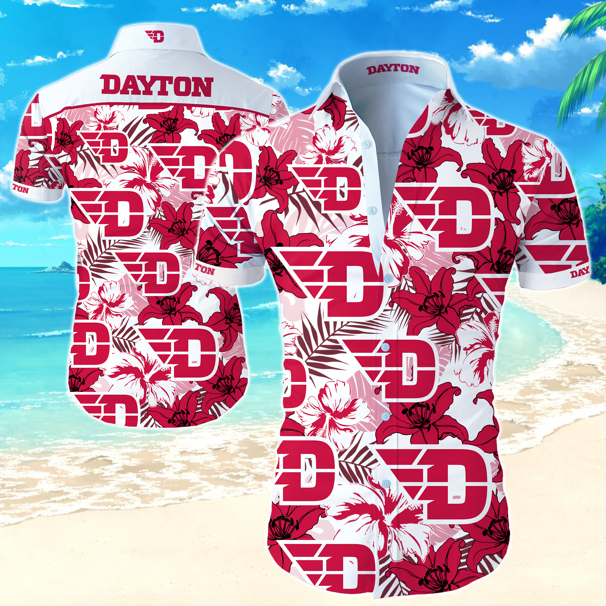 Ncaa Dayton Flyers Hawaiian Shirt Summer Button Up Ncaa Dayton Flyers Hawaiian Shirt Summer Button Up