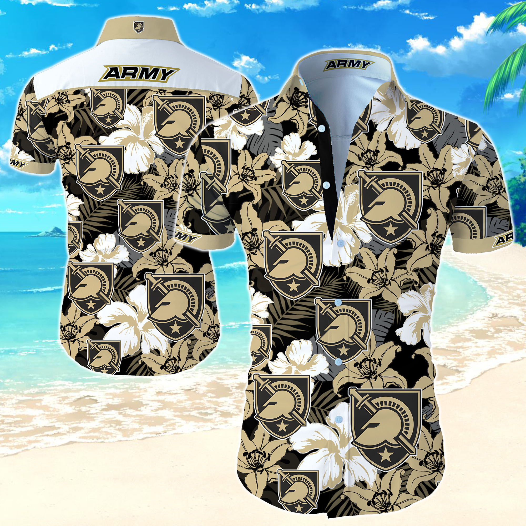 Ncaa Army Black Knights Hawaiian Shirt Summer Button Up Ncaa Army Black Knights Hawaiian Shirt Summer Button Up