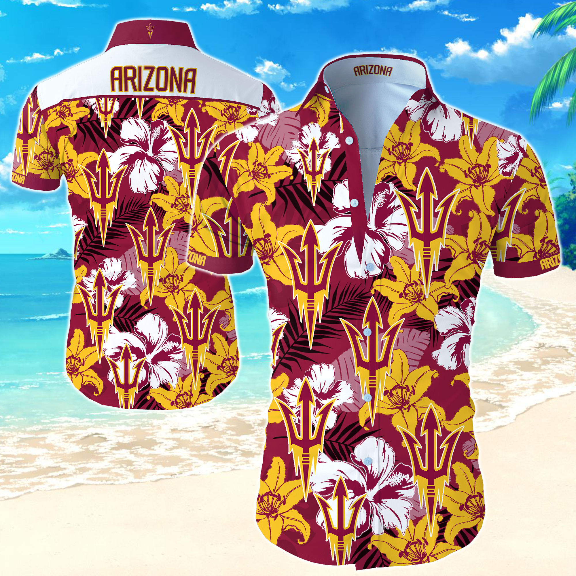 Ncaa Arizona State Sun Devils Hawaiian Shirt Summer Button Up Ncaa Arizona State Sun Devils Hawaiian Shirt Summer Button Up