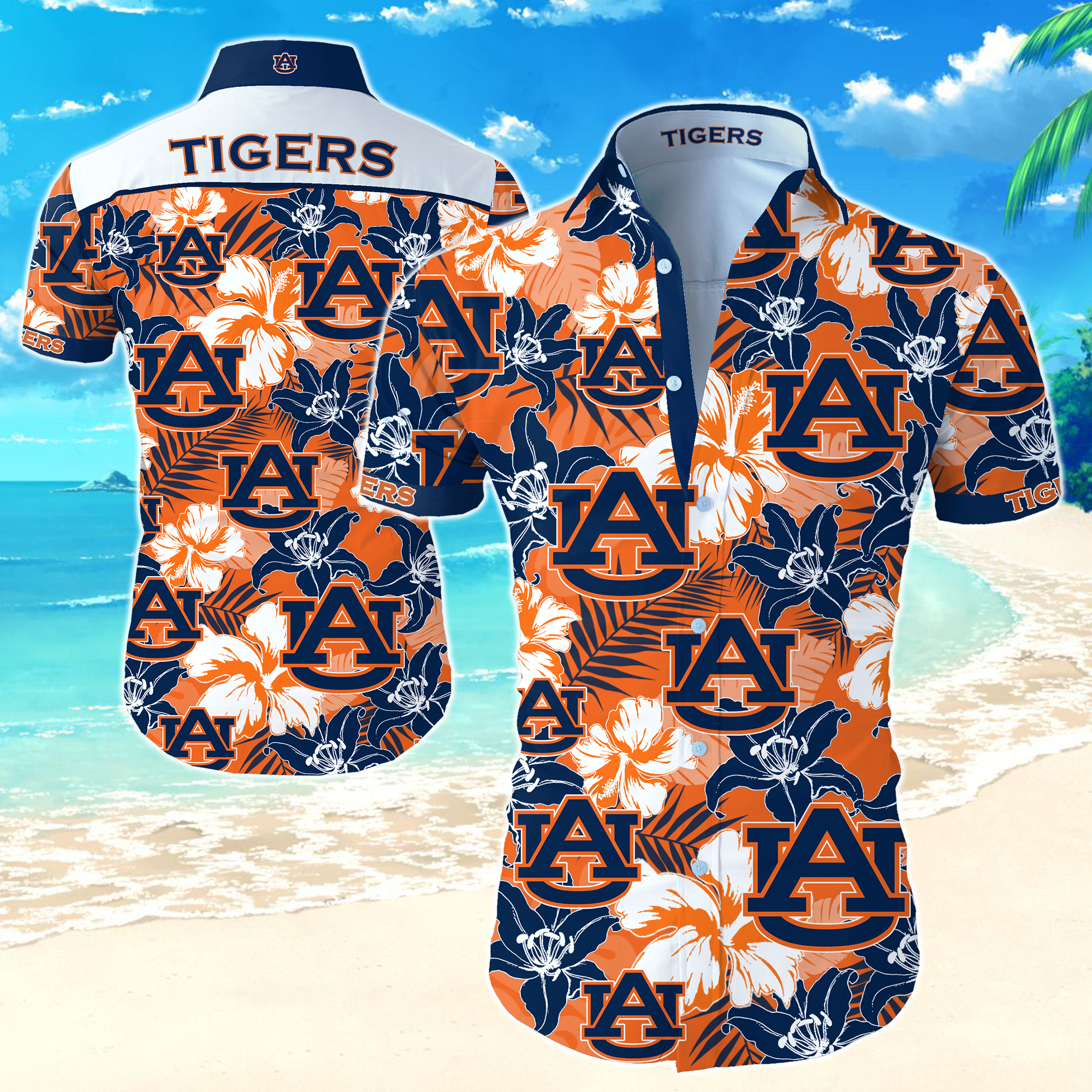 Ncaa Auburn Tigers Hawaiian Shirt Summer Button Up Ncaa Auburn Tigers Hawaiian Shirt Summer Button Up
