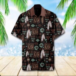Native Pattern Hawaiian Shirt Summer Button Up