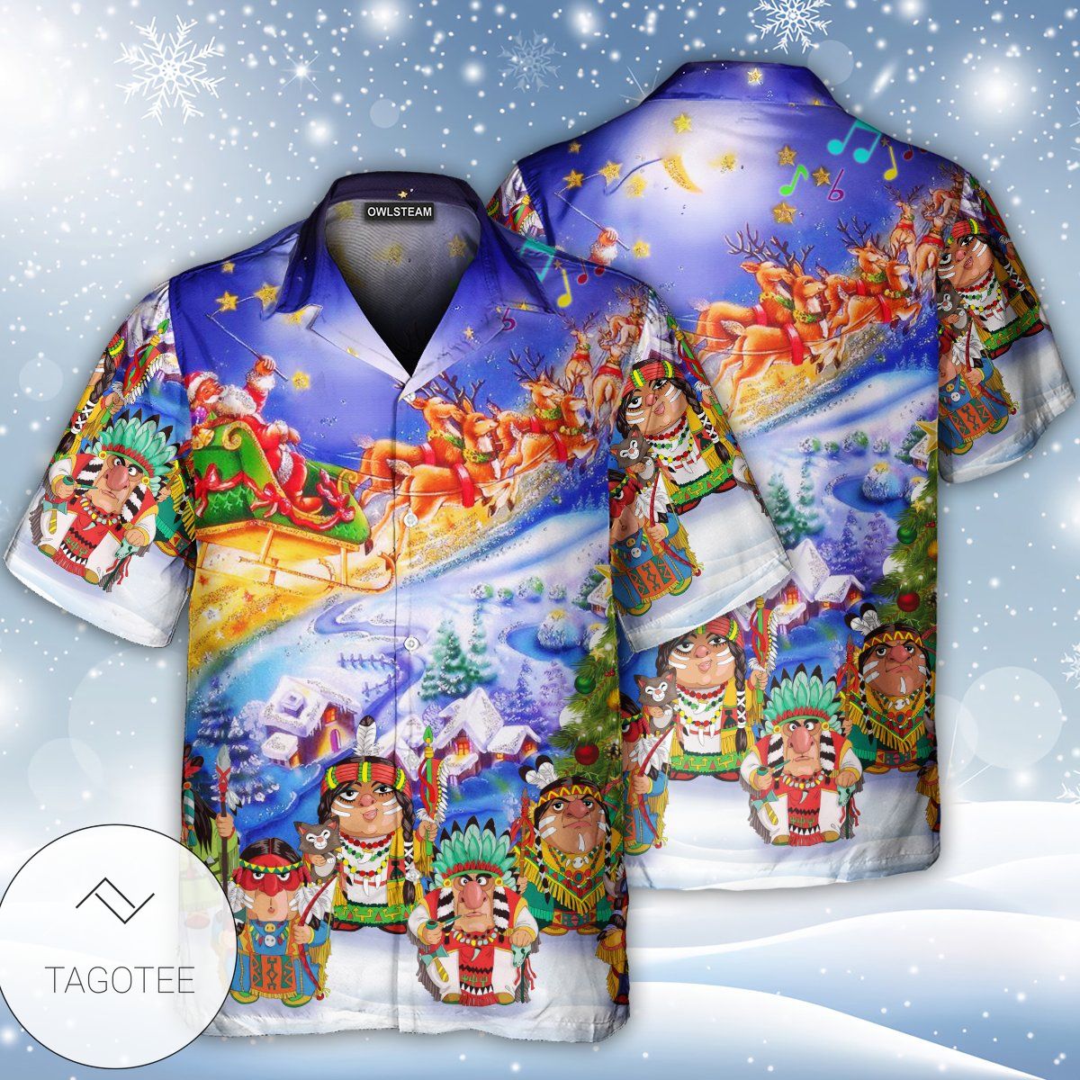 Native Funny Christmas Style Hawaiian Shirt Native Funny Christmas Style Hawaiian Shirt