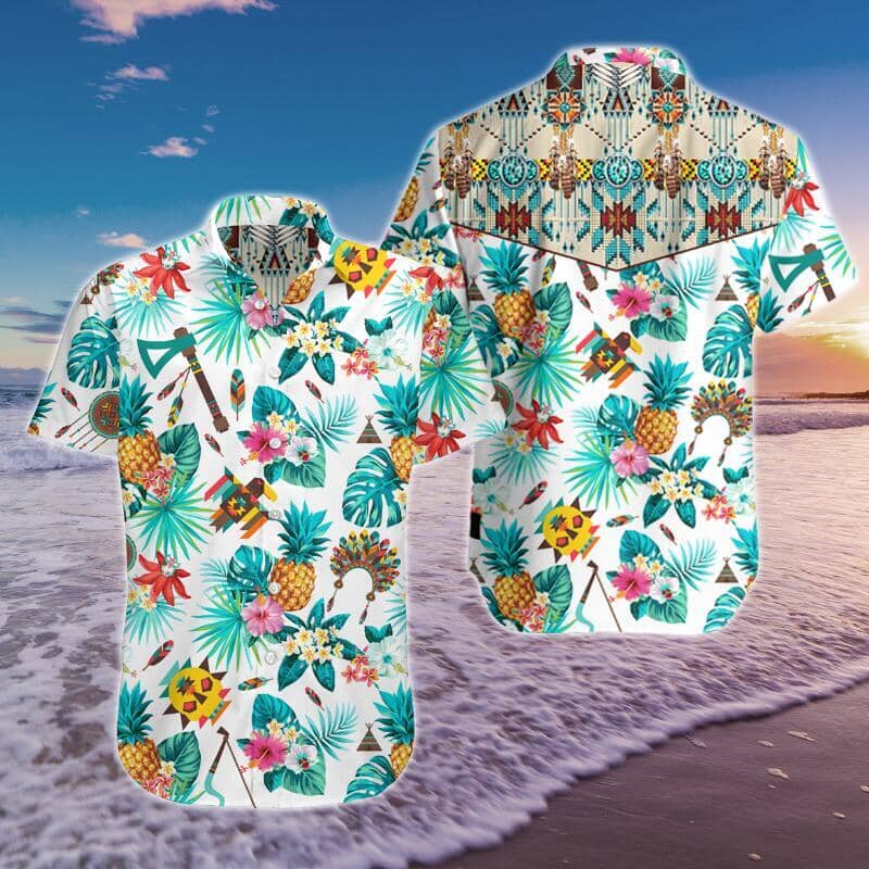Native American Hawaiian Shirt Summer Button Up Native American Hawaiian Shirt Summer Button Up