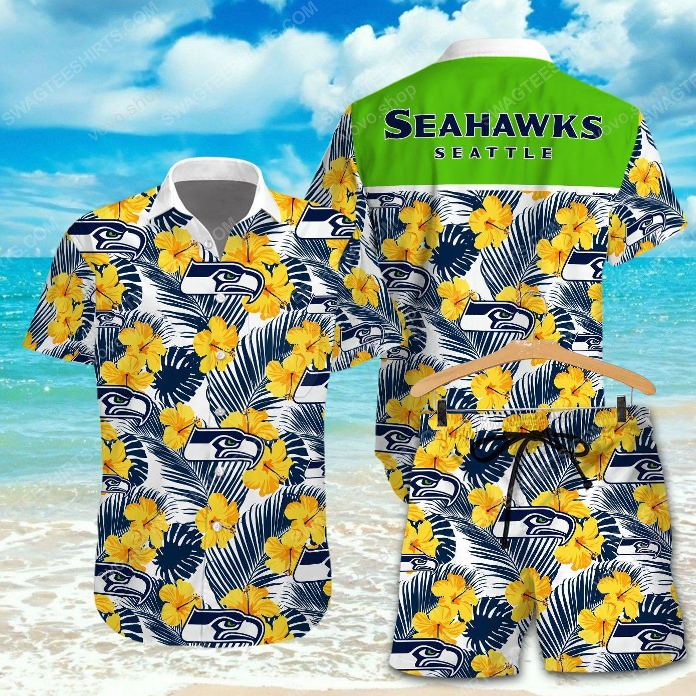 National Football League Seattle Seahawks Printing Hawaiian Shirt National Football League Seattle Seahawks Printing Hawaiian Shirt