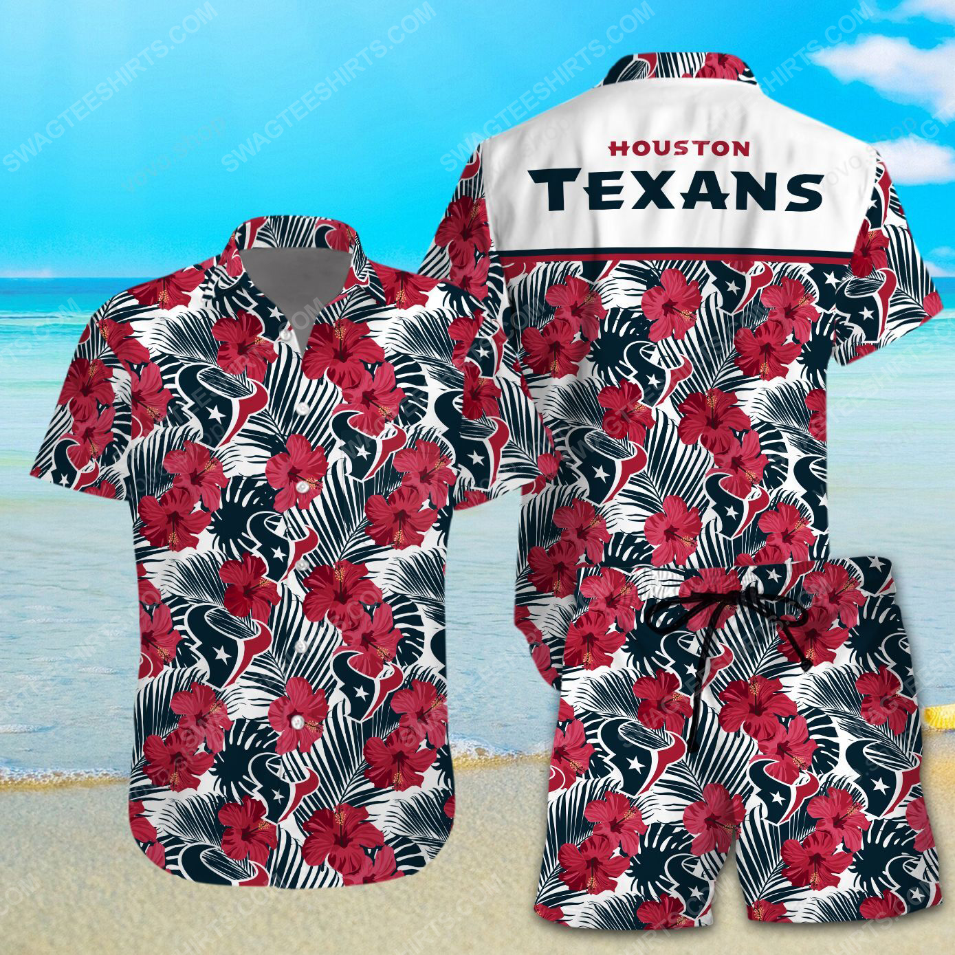 National Football League Houston Texans Printing Hawaiian Shirt National Football League Houston Texans Printing Hawaiian Shirt