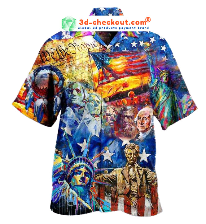My Patriotic Heart Beats Red White And Blue Hawaiian Shirt My Patriotic Heart Beats Red White And Blue Hawaiian Shirt