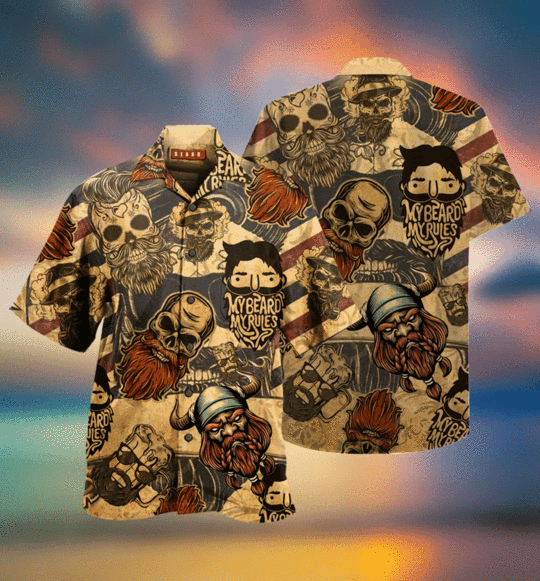 My Beard My Rules Skull Hawaiian Shirt My Beard My Rules Skull Hawaiian Shirt