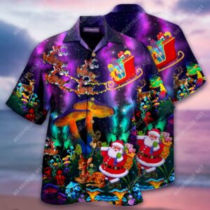 Mushroom Santa All Over Printed Hawaiian Shirt