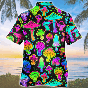 Mushroom Colorful Pattern Hawaiian Shirt